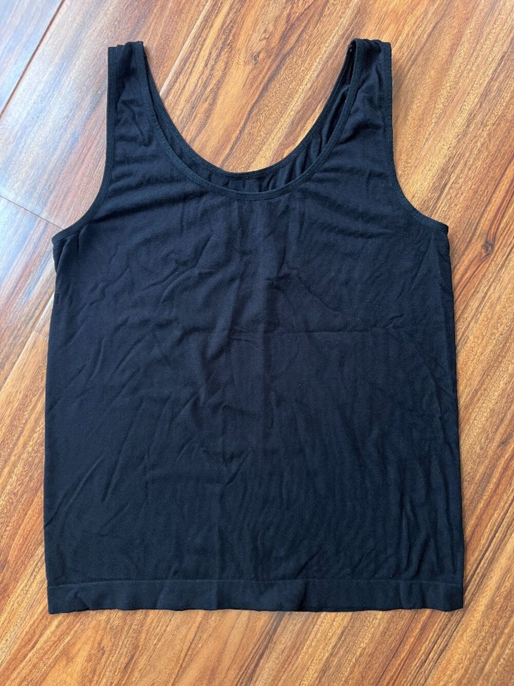BODY Viscose Blend Scoop Seamless Layering Tank Black L